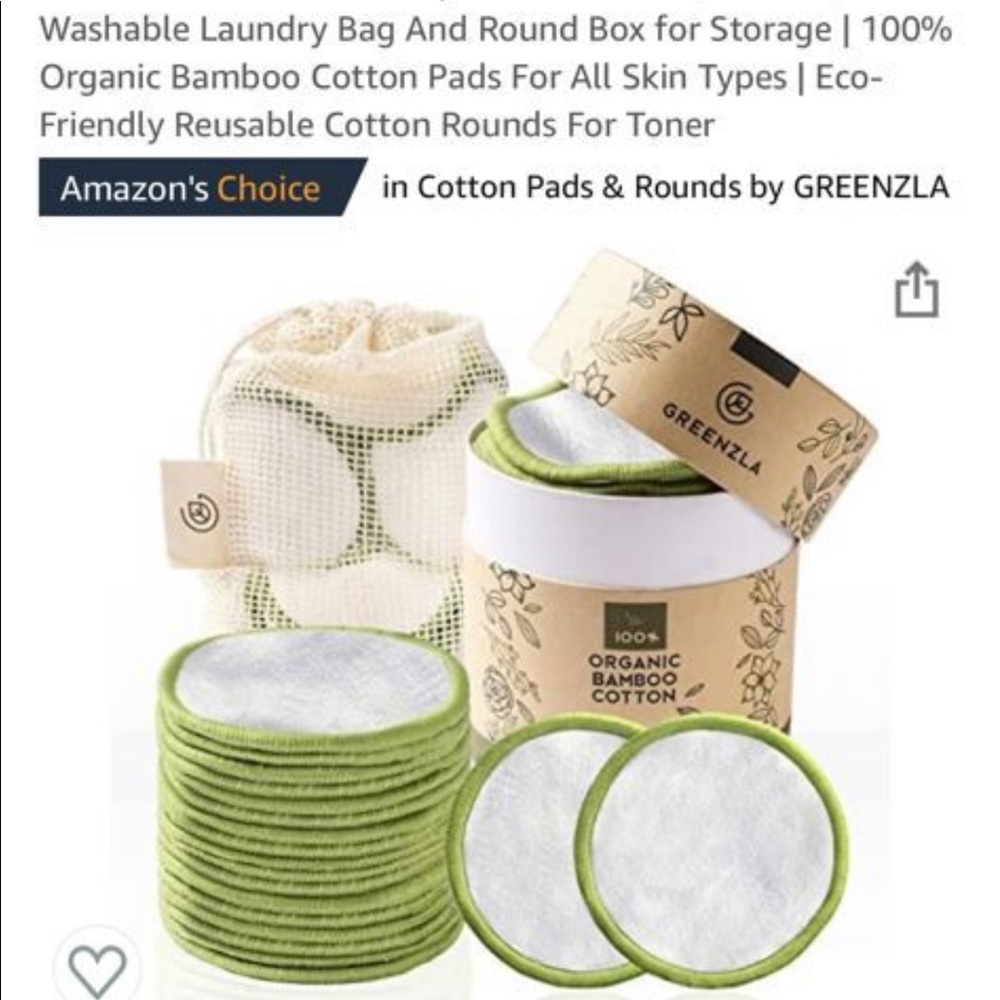 Greenzea bamboo cotton pads